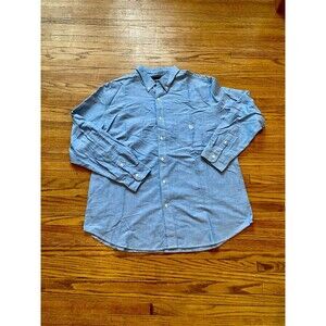 VTG 1990s Chaps Ralph Lauren Button Up Denim Cotton Chambray Shirt XXL LT Blue